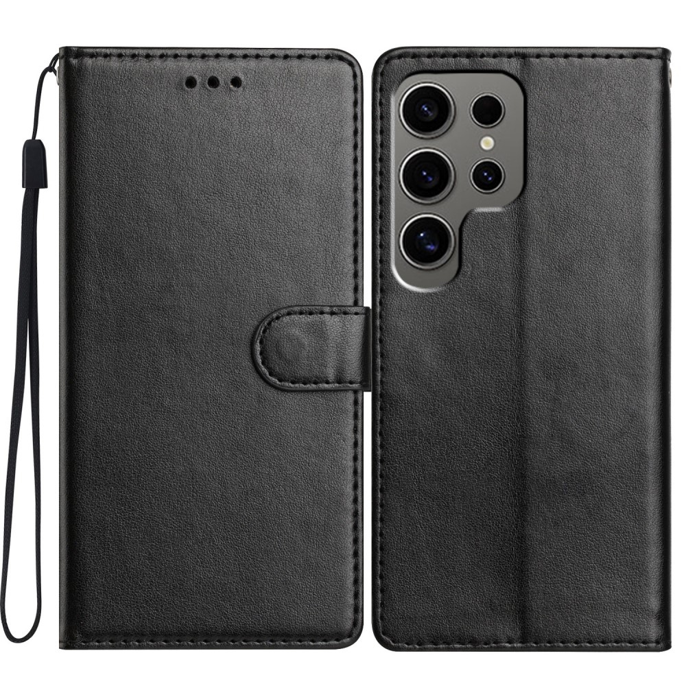 Vérrögök könyv tok Samsung Galaxy S25 Ultra készülékhez - fekete