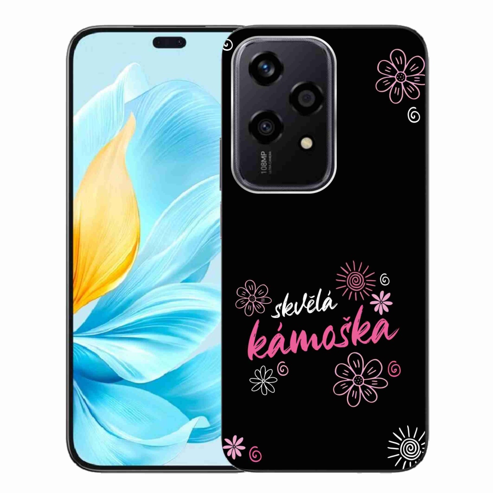 Gél borítás mmCase a Honor 200 Lite 5G számára - nagyszerű haver fekete háttérrel
