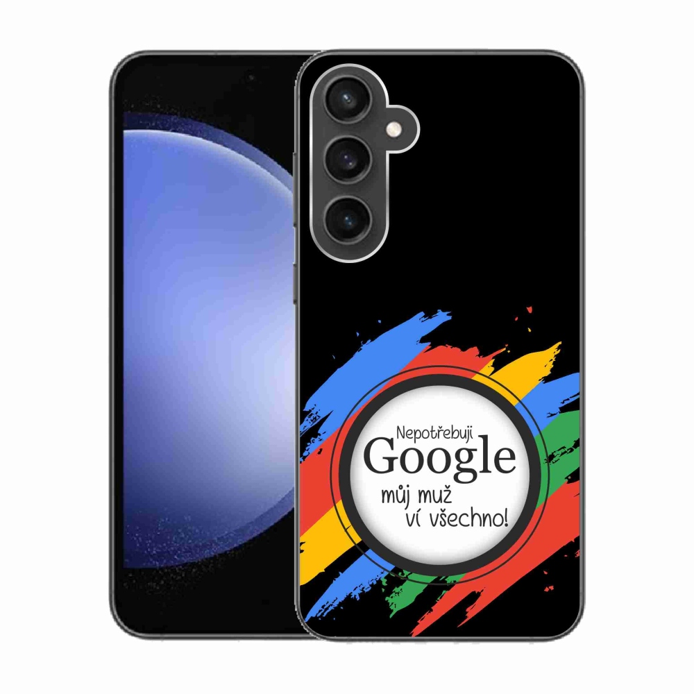 Gél borítás mmCase Samsung Galaxy S23 FE - az ember mindent tud fekete háttérrel
