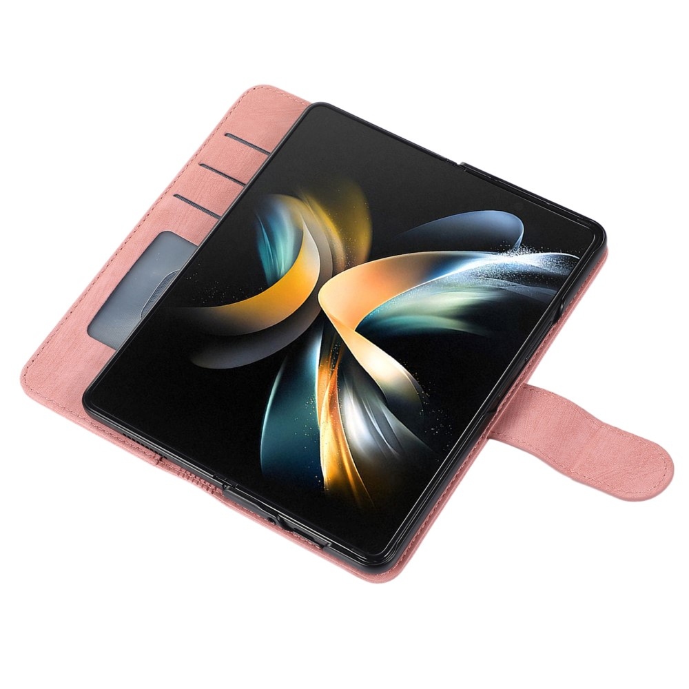 Tárcás könyvtáska Samsung Galaxy Z Fold5 5G - rózsa arany