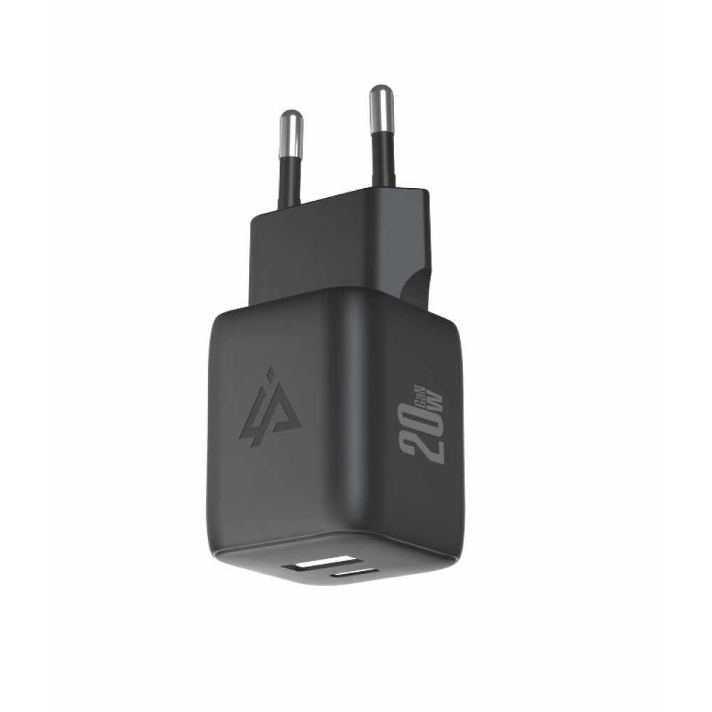 iPEAX GaN hálózati töltő 20 W 1x USB-C és 1x USB-A - fekete