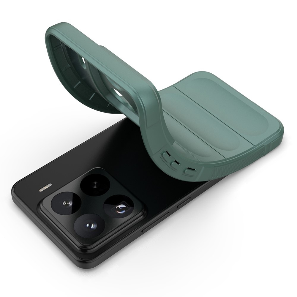 Rugg tartós zselés tok Xiaomi 15 Pro-hoz - zöld