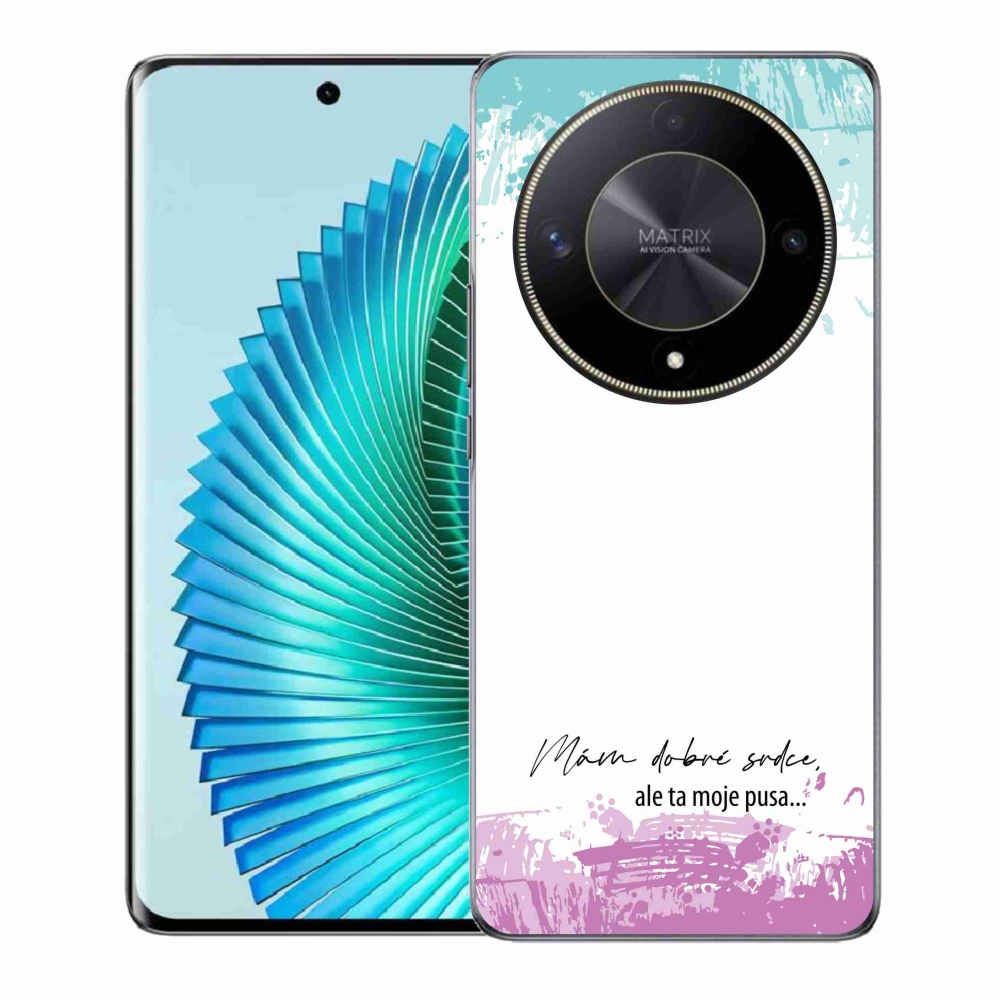 Gél borító mmCase a Honor Magic 6 Lite 5G készülékhez - vicces szöveg 3 fehér háttérrel