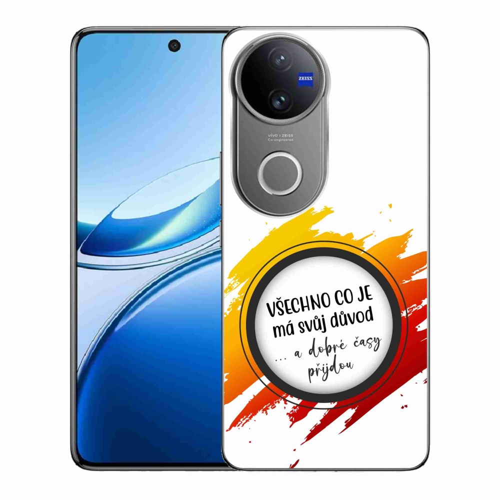 Zselés borítás mmCase a Vivo V50 5G készülékre - Idézet 3 fehér háttér