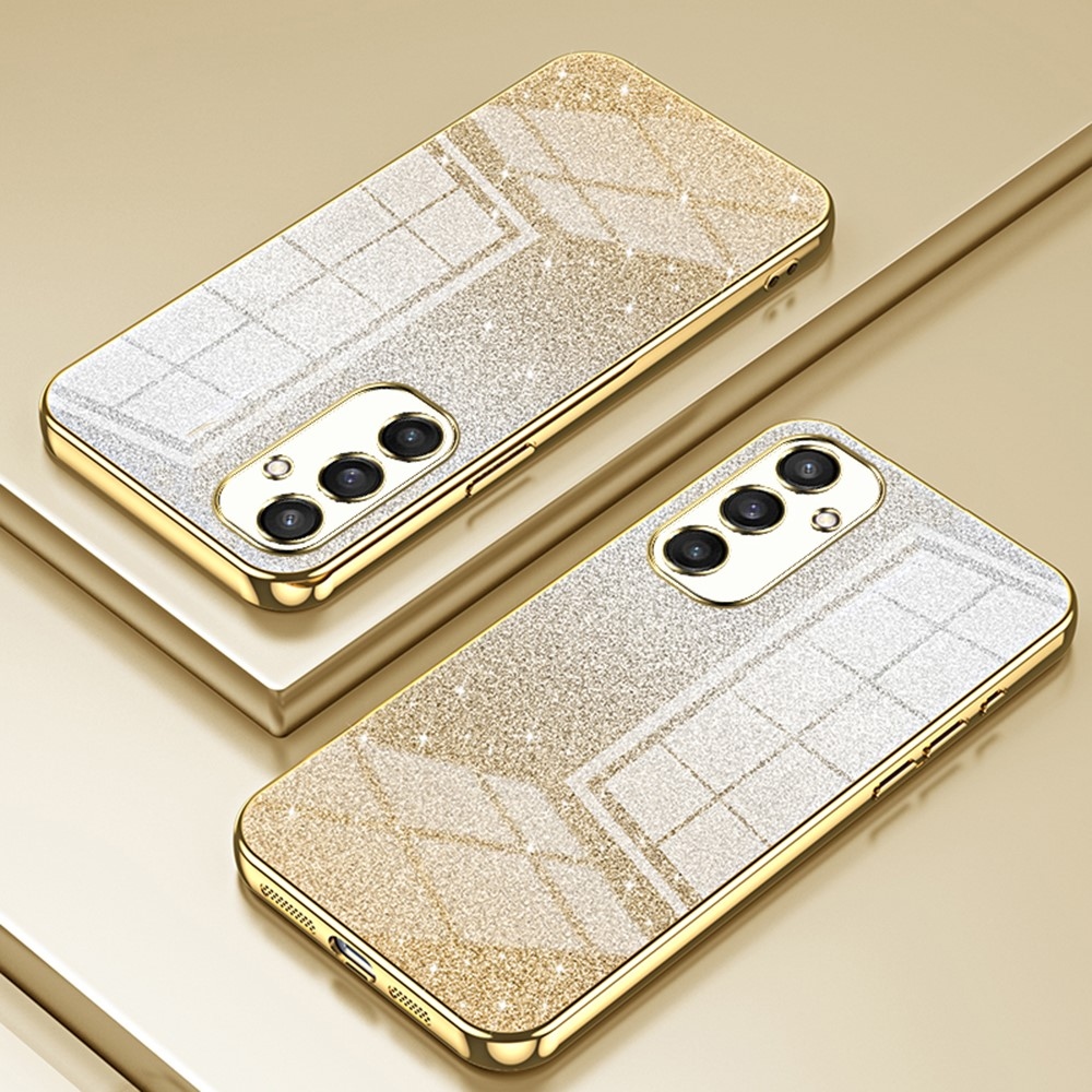 Vágott zselés csillogó csomagolás Samsung Galaxy S25 - arany színű