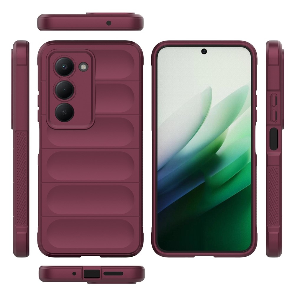 Rugg tartós zselés tok Xiaomi Redmi 15 5G (169mm) - bordó színben