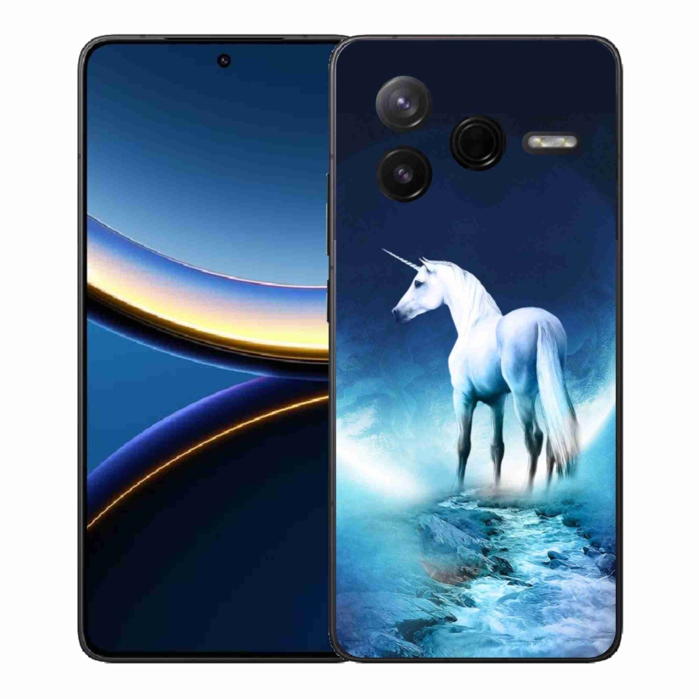 Gél borítás mmCase a Xiaomi Poco F7 Pro számára - fehér egyszarvú