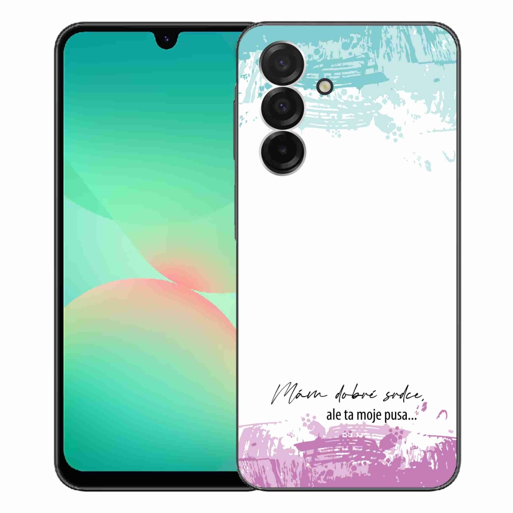 Gél borító mmCase Samsung Galaxy A26 5G - vicces szöveg 3 fehér háttérrel