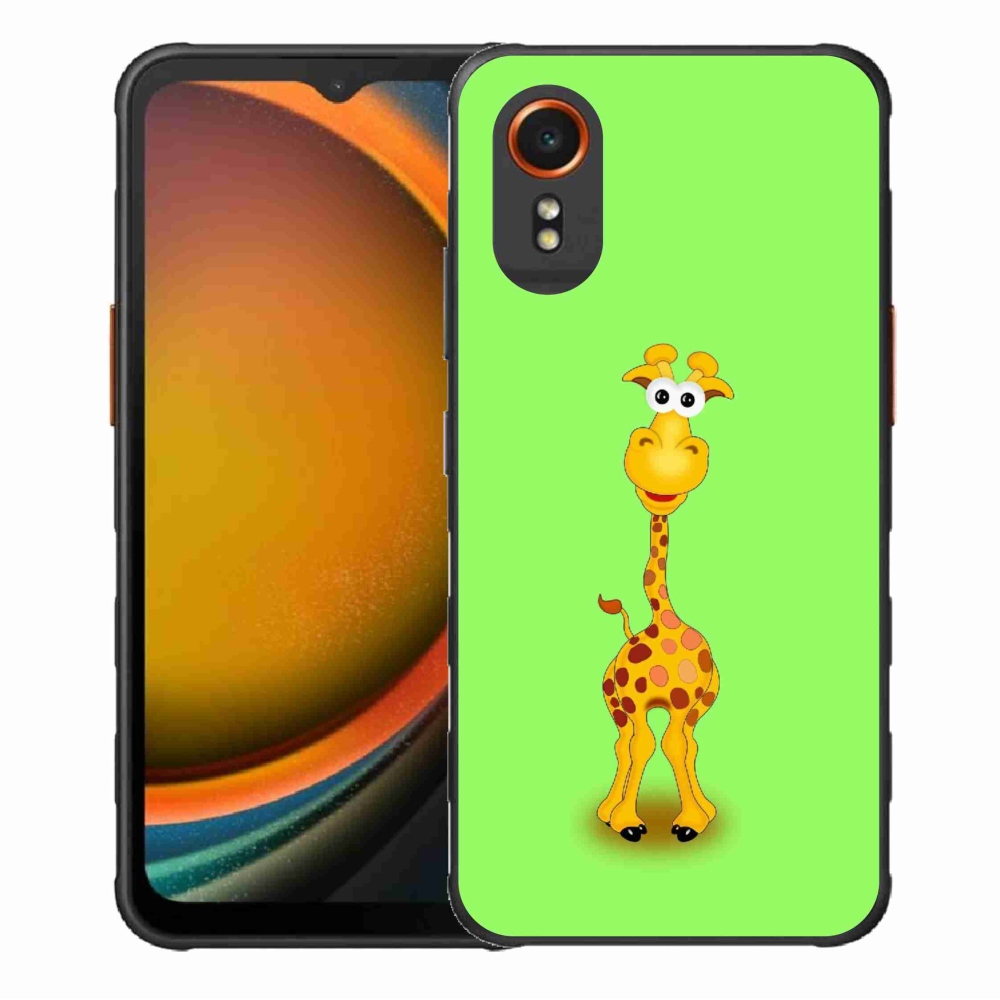 Gél borítás mmCase Samsung Galaxy Xcover 7 készülékhez - rajzfilm zsiráf