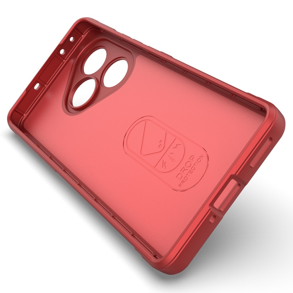 Rugg tartós gél tok a Realme GT 6 5G/ GT 6T 5G számára - piros