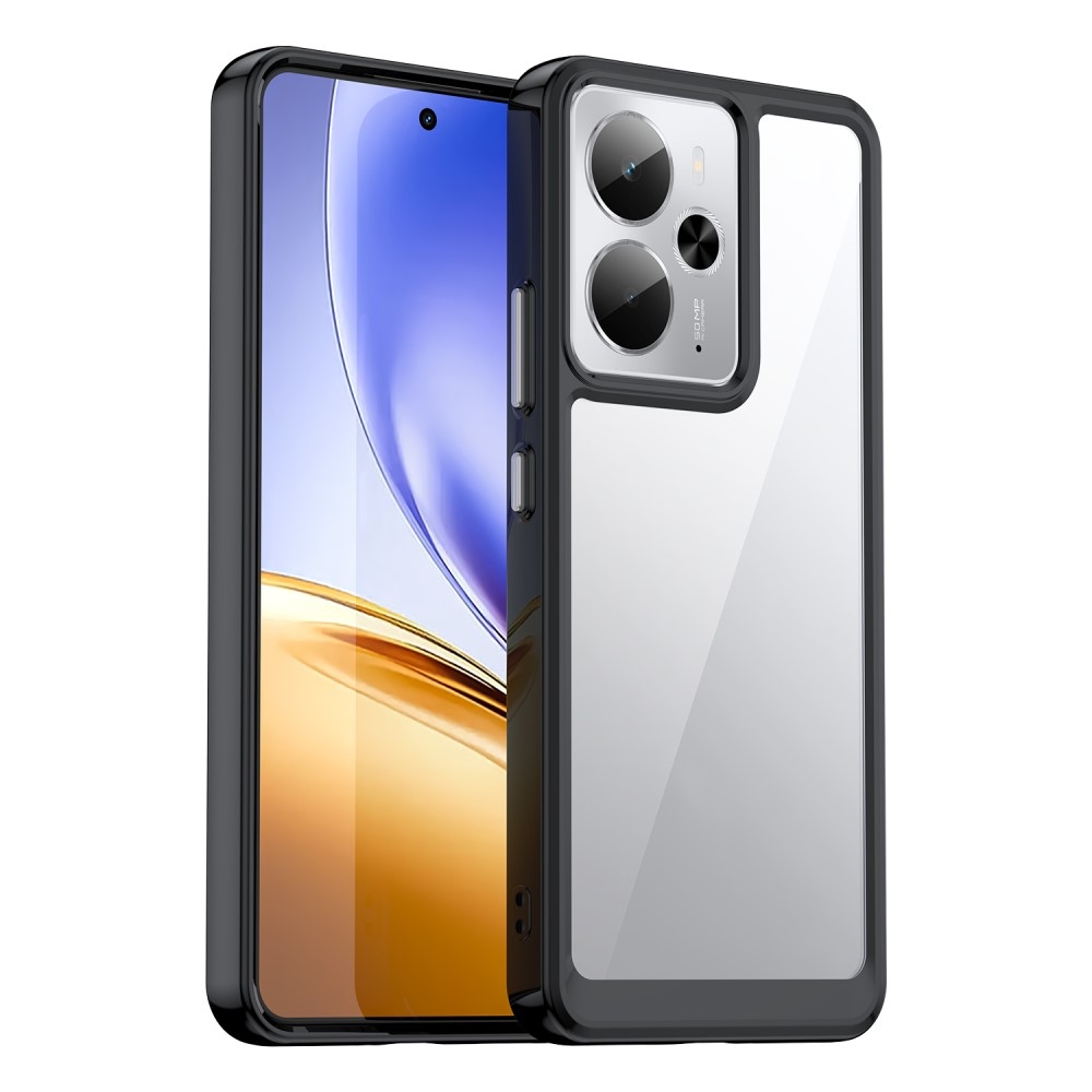Gél tok rögzített hátlappal a Realme 14 5G/14T 5G készülékhez - fekete