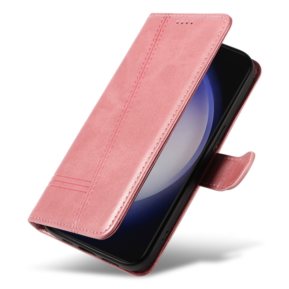 Póló alakú könyvtáska Samsung Galaxy S24+/S25+ készülékhez - rózsaarany