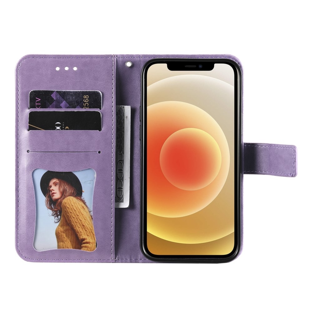 Mandala könyv tok a Vivo V50 Lite 4G/5G készülékhez - lila