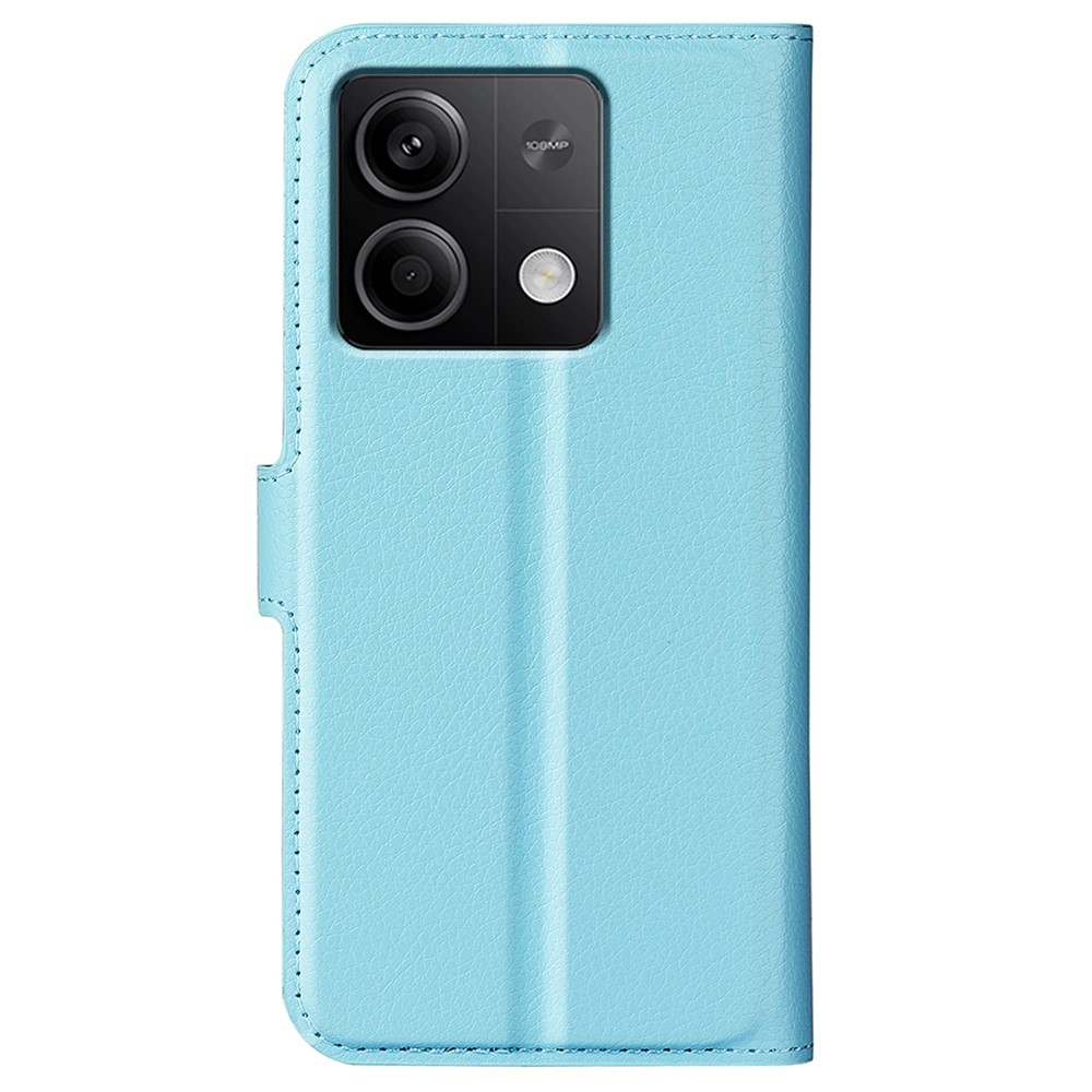 Litchi könyv tok Xiaomi Redmi Note 13 5G-hez - kék