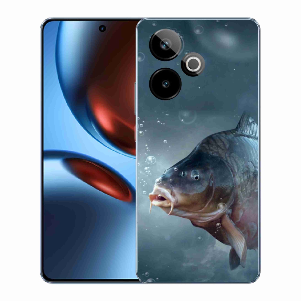 Zselés borítás mmCase a Realme GT 7 5G/GT 7T 5G számára - ponty és buborékok