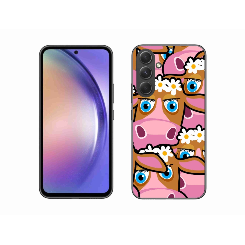 Zselés borítás mmCase Samsung Galaxy A54 5G - rajzfilm tehenek számára
