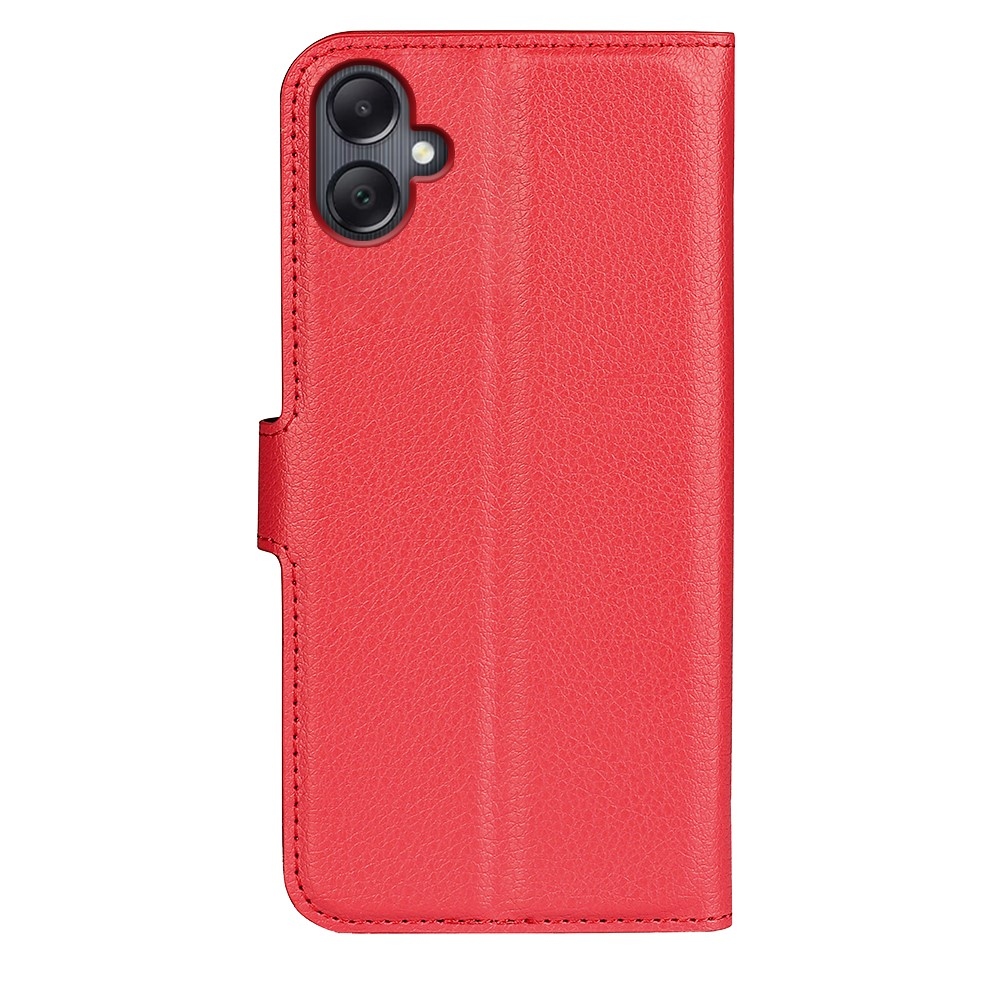 Litchi könyv tok Samsung Galaxy A06 4G - piros