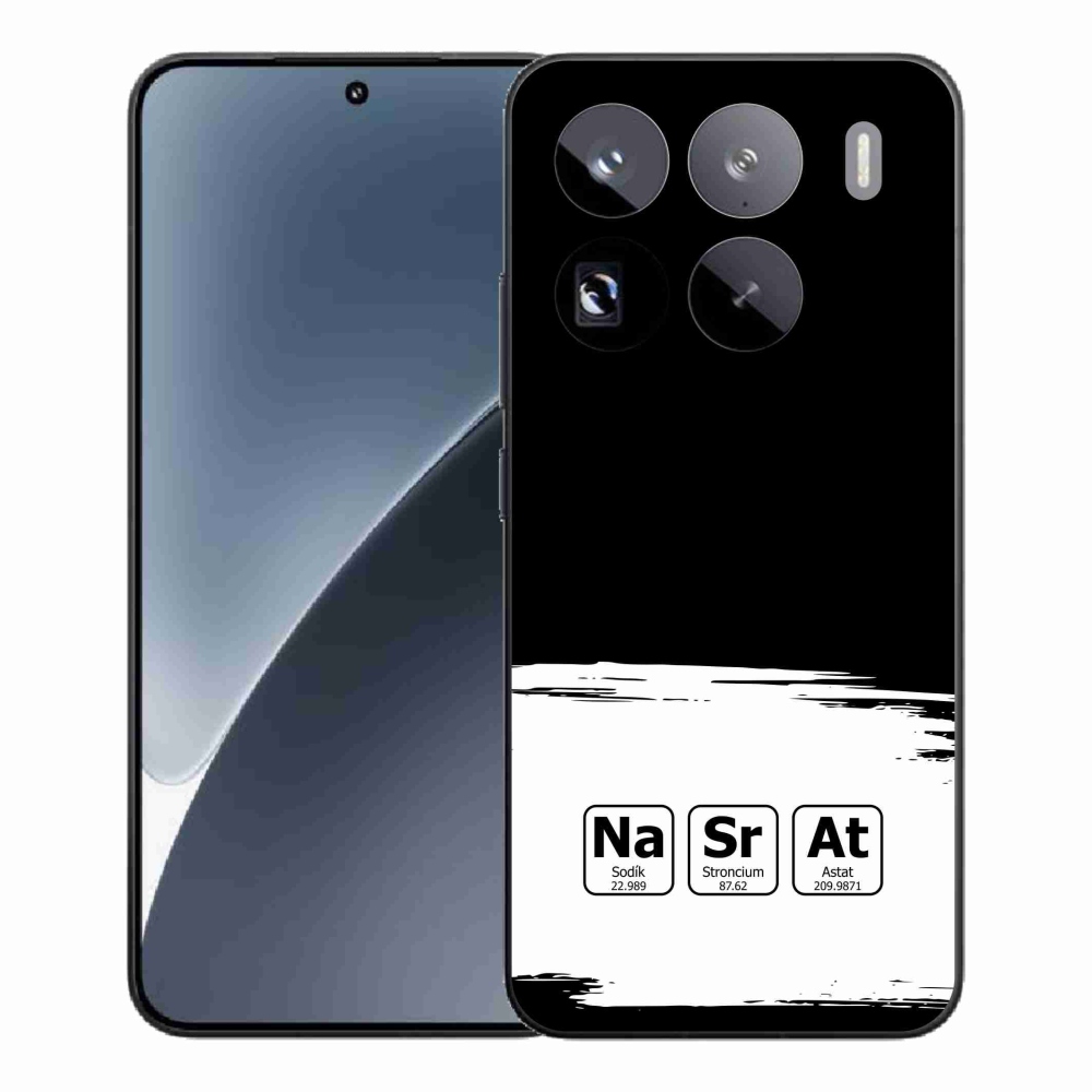 Gél borító mmCase a Xiaomi 15 Pro - kémiai elemek fehér és fekete háttérrel