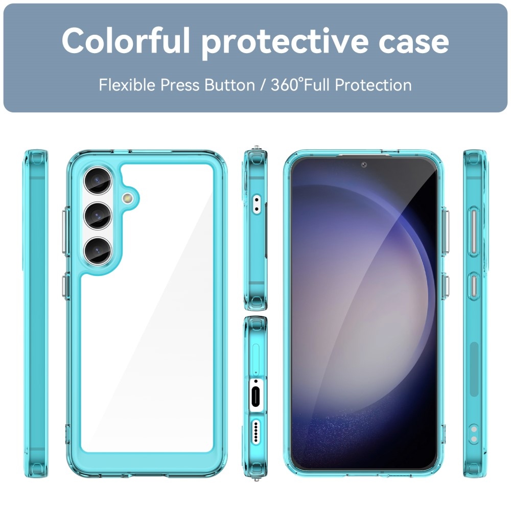 Gél tok fix hátlappal Samsung Galaxy S24+/S25+ készülékhez - világoskék színű