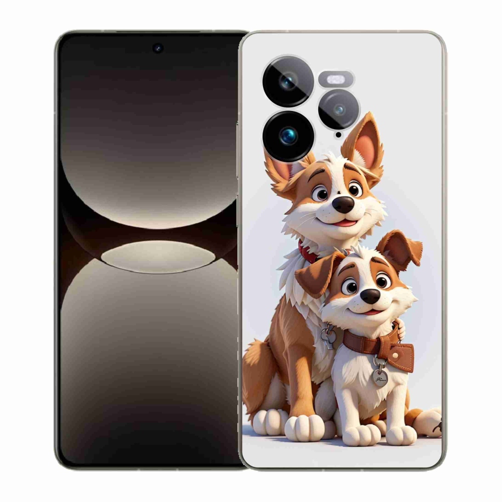 Zselés borítás mmCase a Realme GT 7 Pro 5G-n - kutyák rajzolása