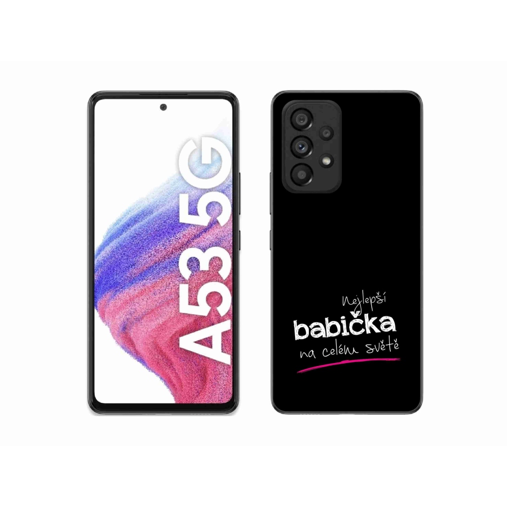 Gél borító mmCase Samsung Galaxy A53 5G - a legjobb nagymama 4 fekete háttérrel
