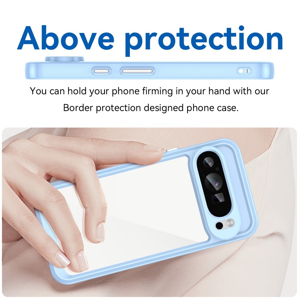 Gél tok kemény hátlappal a Google Pixel 9 Pro XL számára - kék