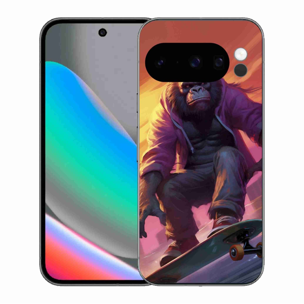 Gél borítás mmCase a Google Pixel 10 Pro számára - gorilla a gördeszkán