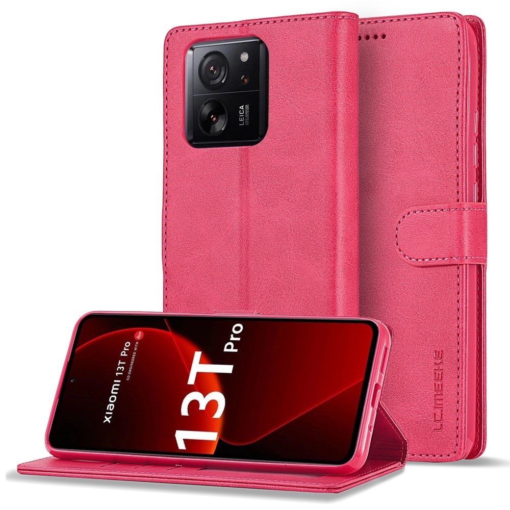 IMEEKE könyv tok Xiaomi 13T/13T Pro - rózsa