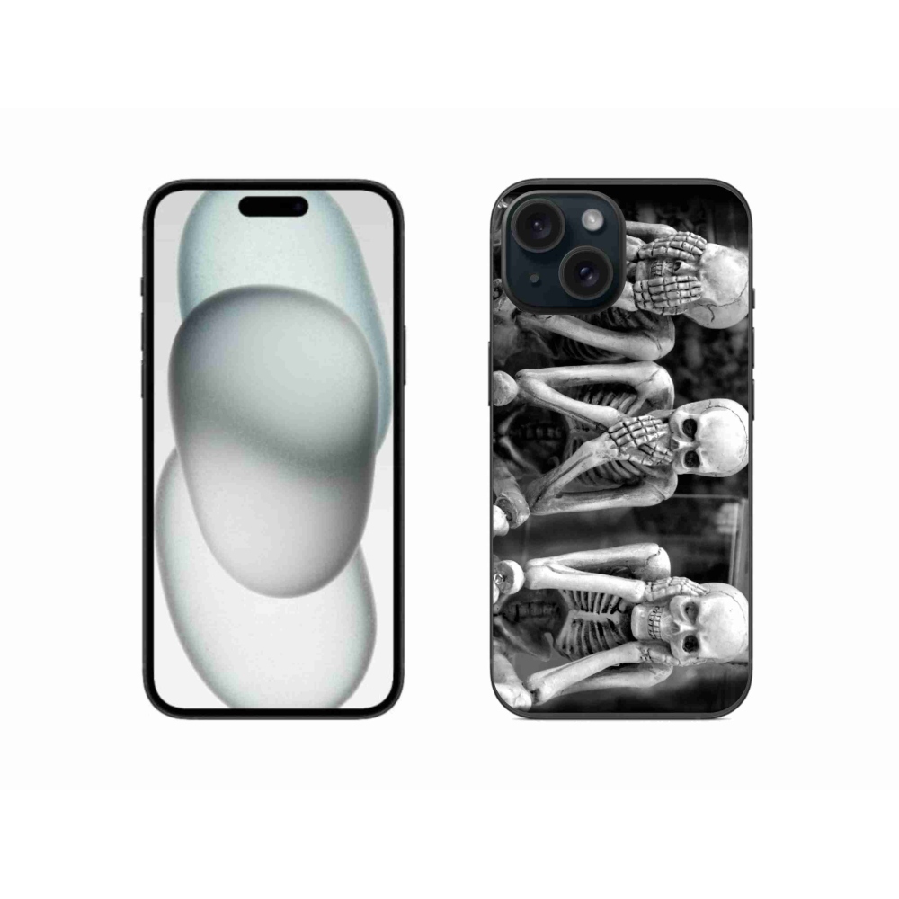 Zselés borítás mmCase iPhone 15 készülékhez - csontvázak