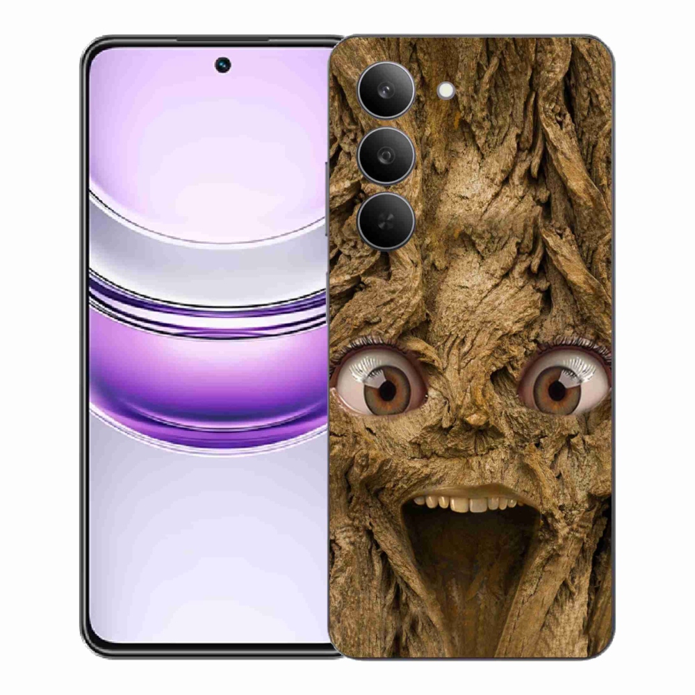 Gél borító mmCase a Realme 14x 5G készülékhez - boldog fa szemekkel