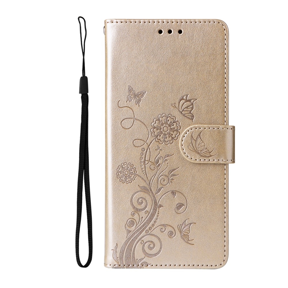 Virágos könyv tok Xiaomi Redmi A5 (173.45x79.35x8.45mm) - arany színű