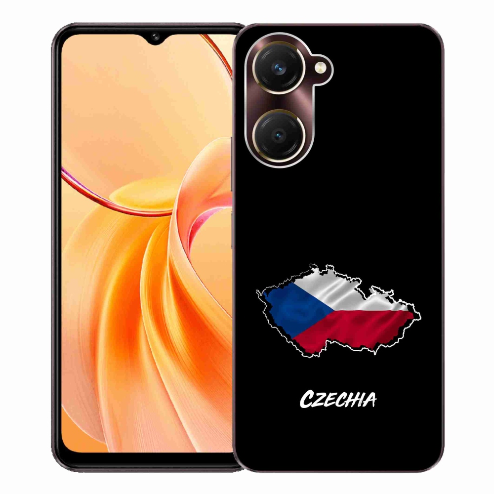 Gél védőhuzat mmCase a Vivo Y28s 5G - Csehország fekete háttérhez