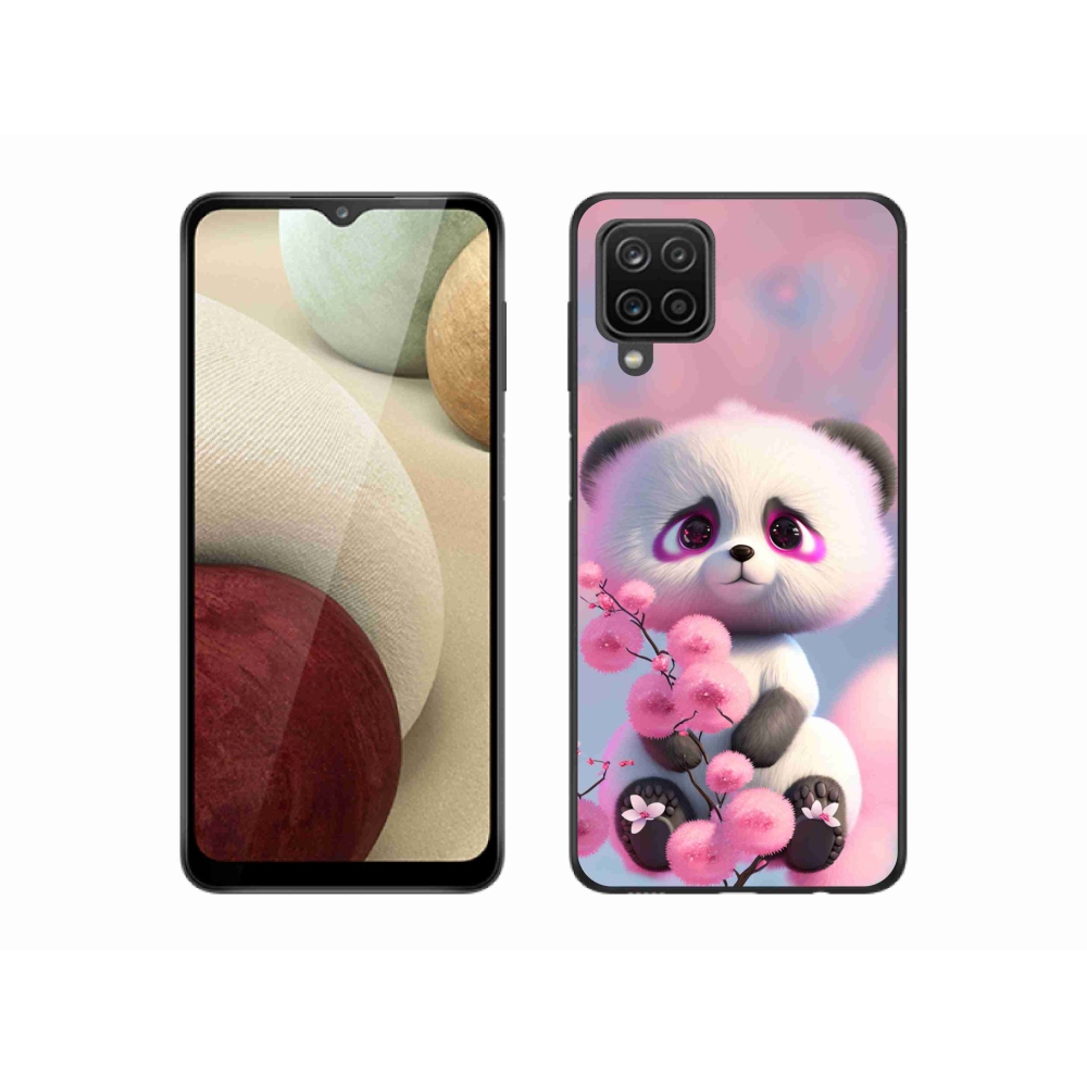 Gél borítás mmCase Samsung Galaxy A12 készülékhez - aranyos panda 1