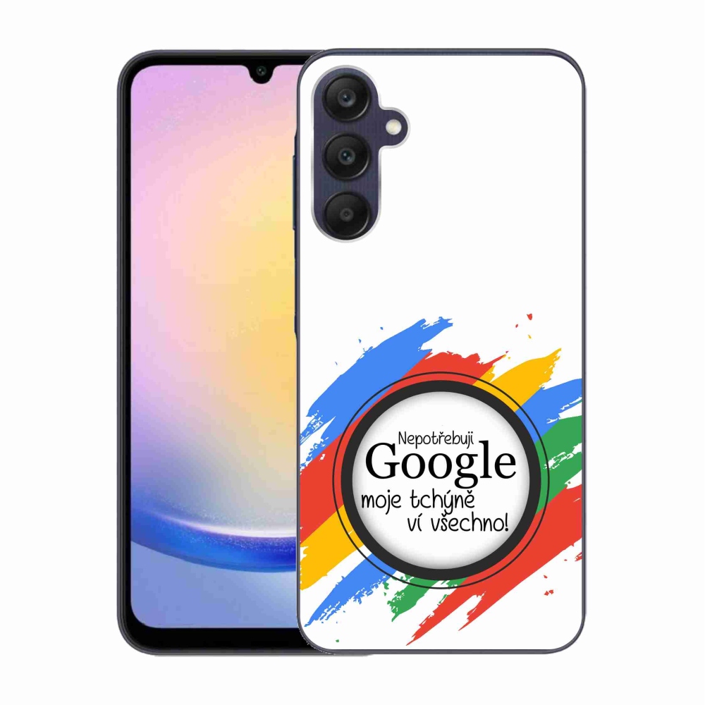 Gél borító mmCase Samsung Galaxy A25 5G - anyós tudja, minden fehér háttérrel