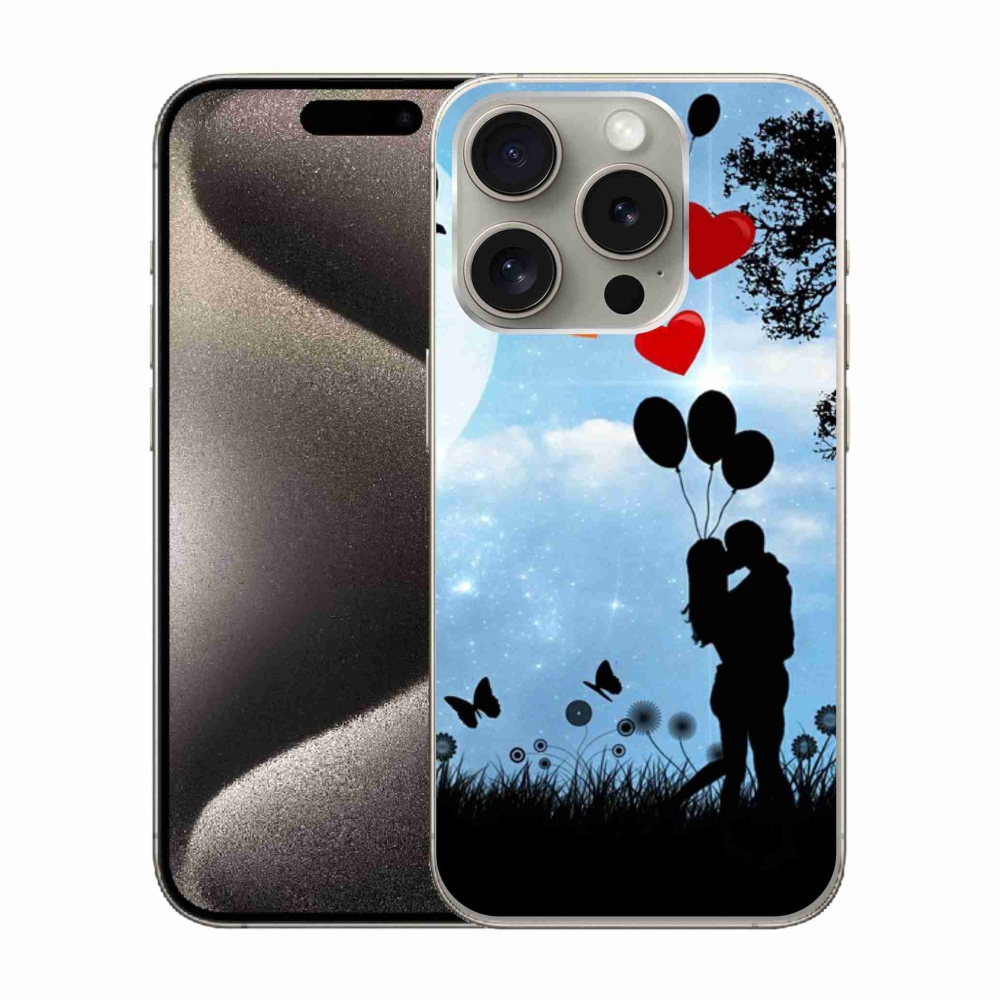 Gél tok mmCase iPhone 15 Pro készülékhez - szerelmespár
