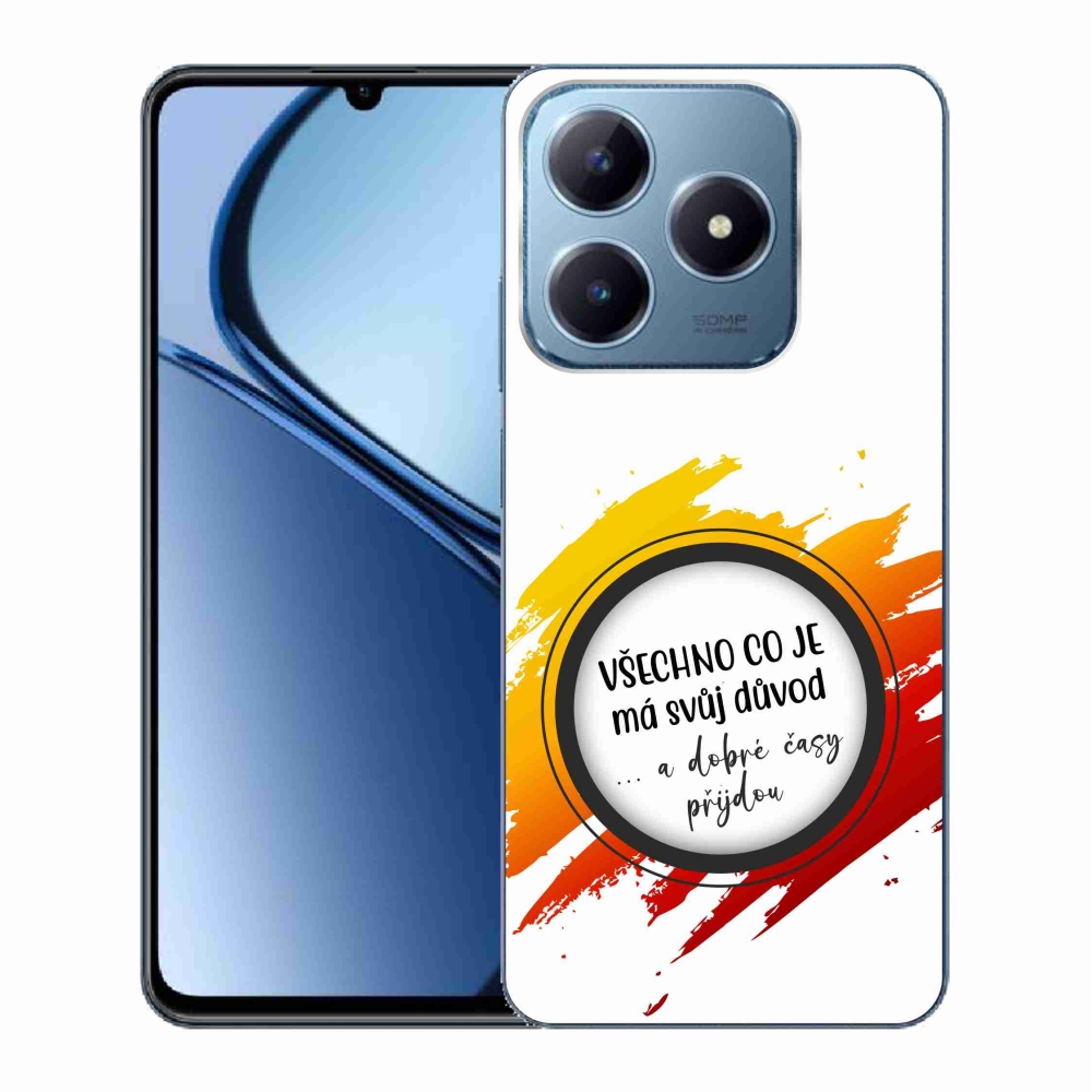 Gél borító mmCase a Realme C63 készülékhez - idézet 3 fehér háttér