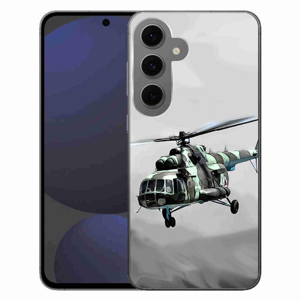 Zselés borítás mmCase Samsung Galaxy S24 FE - katonai helikopterhez