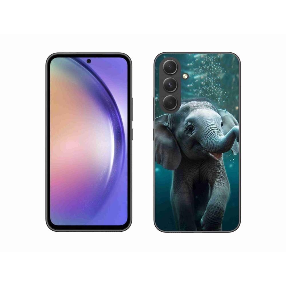 Zselés borítás mmCase Samsung Galaxy A54 5G - elefánt a víz alatt
