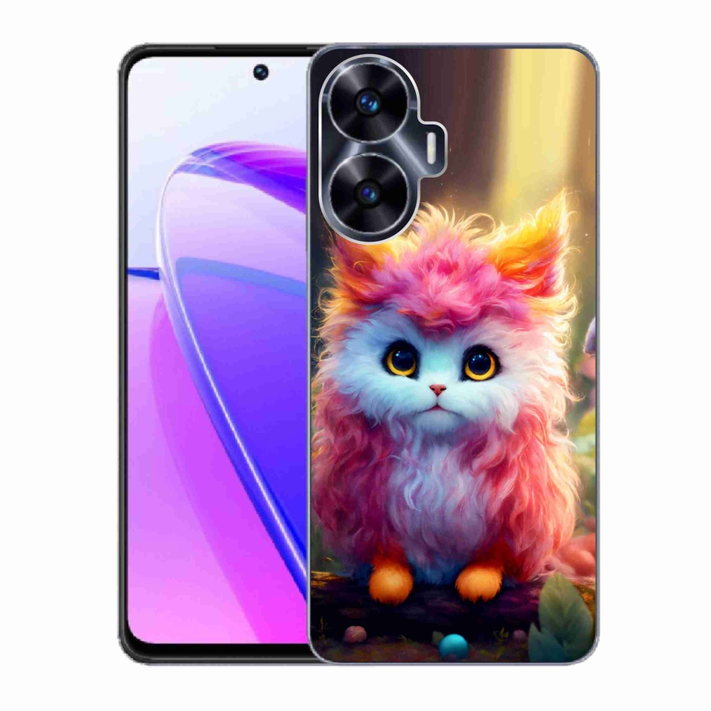 Gél borító mmCase a Realme C55 készülékhez - aranyos cica 5