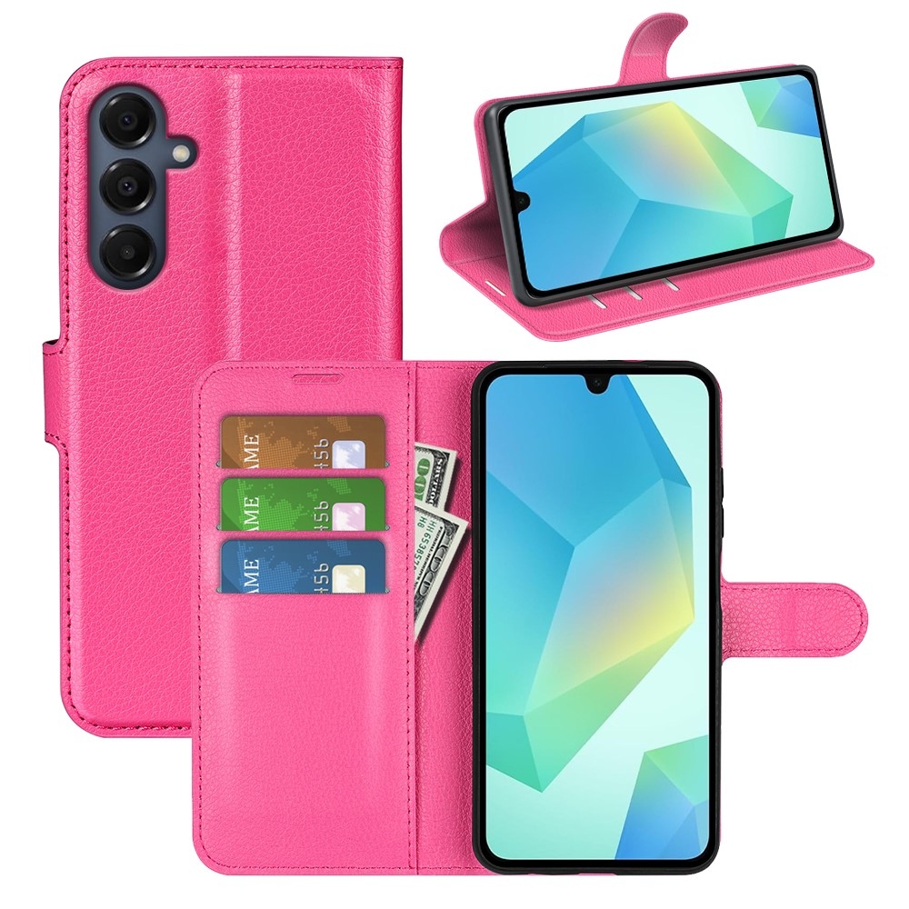 Litchi könyv tok Samsung Galaxy A17 5G-hez - rózsaszínű