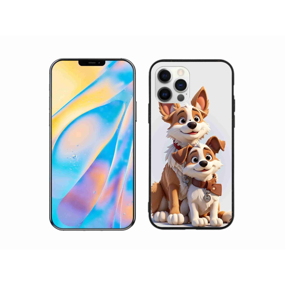Zselés borítás mmCase iPhone 12 készülékhez - kutyák rajzolása