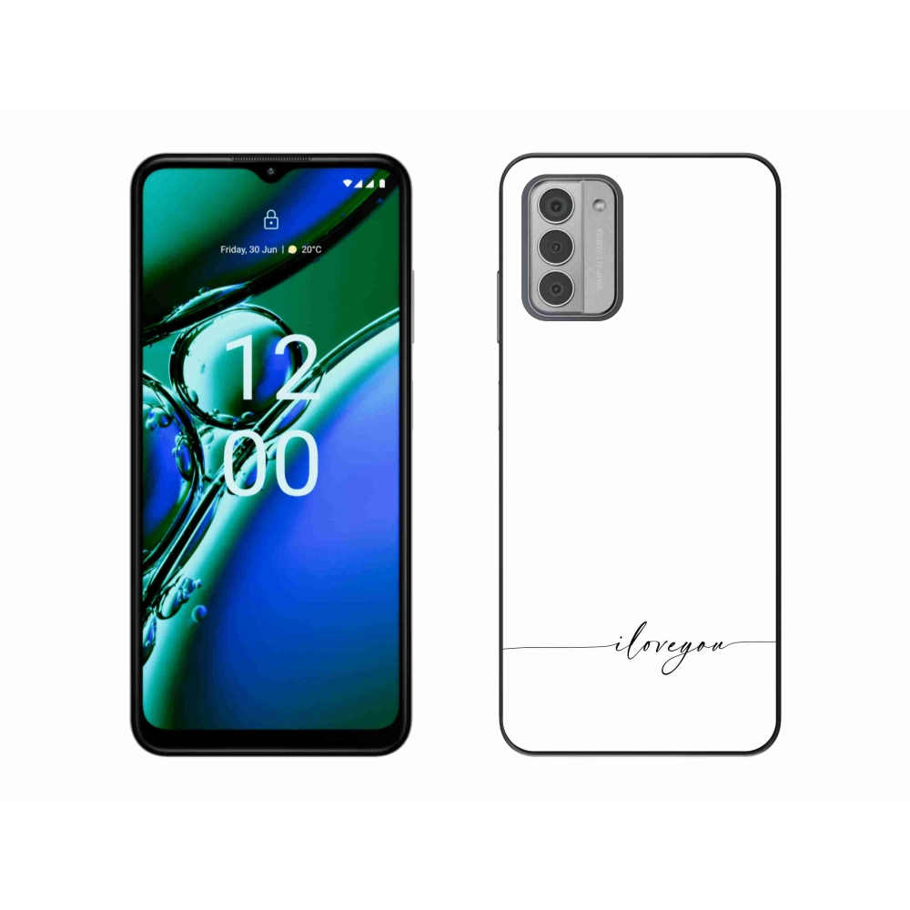 Zselés borítás mmCase a Nokia G42 készülékhez - I love you fehér háttérrel