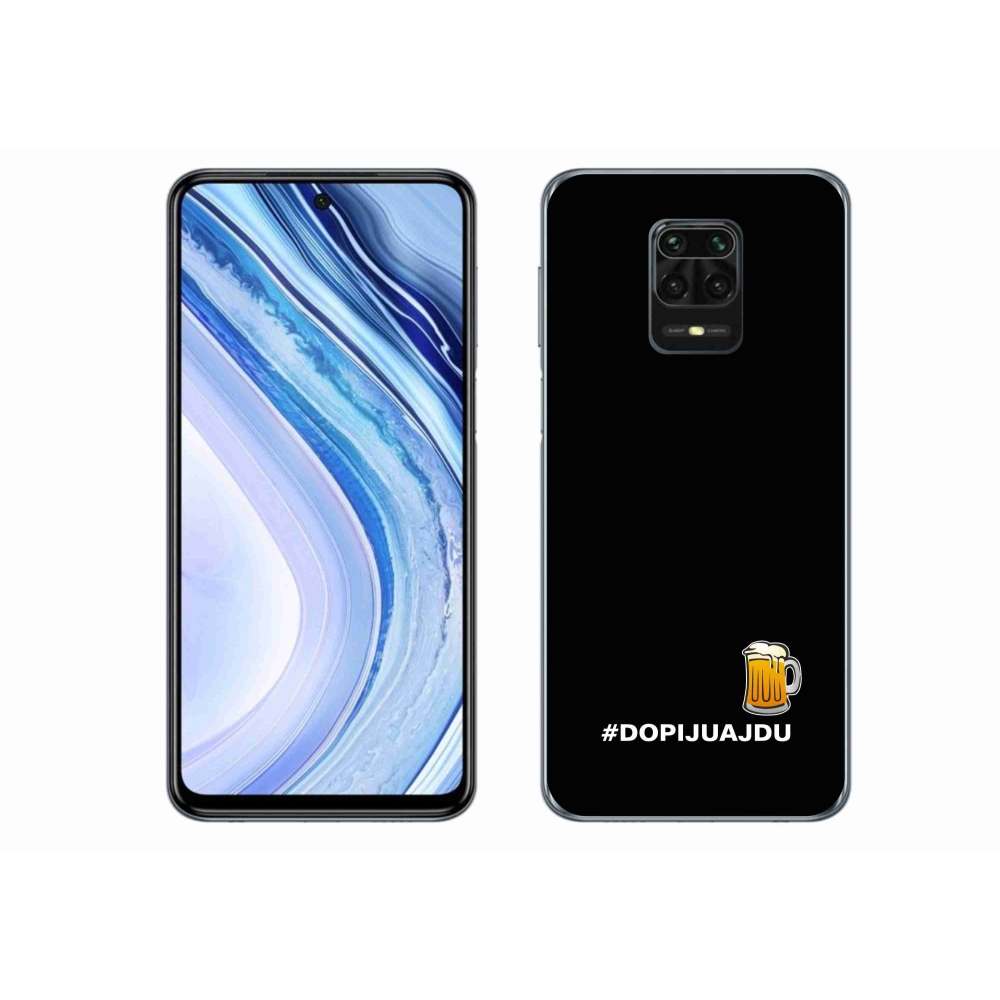 Gél borító mmCase a Xiaomi Redmi Note 9S-hez - sör motívum 1 fekete háttérrel