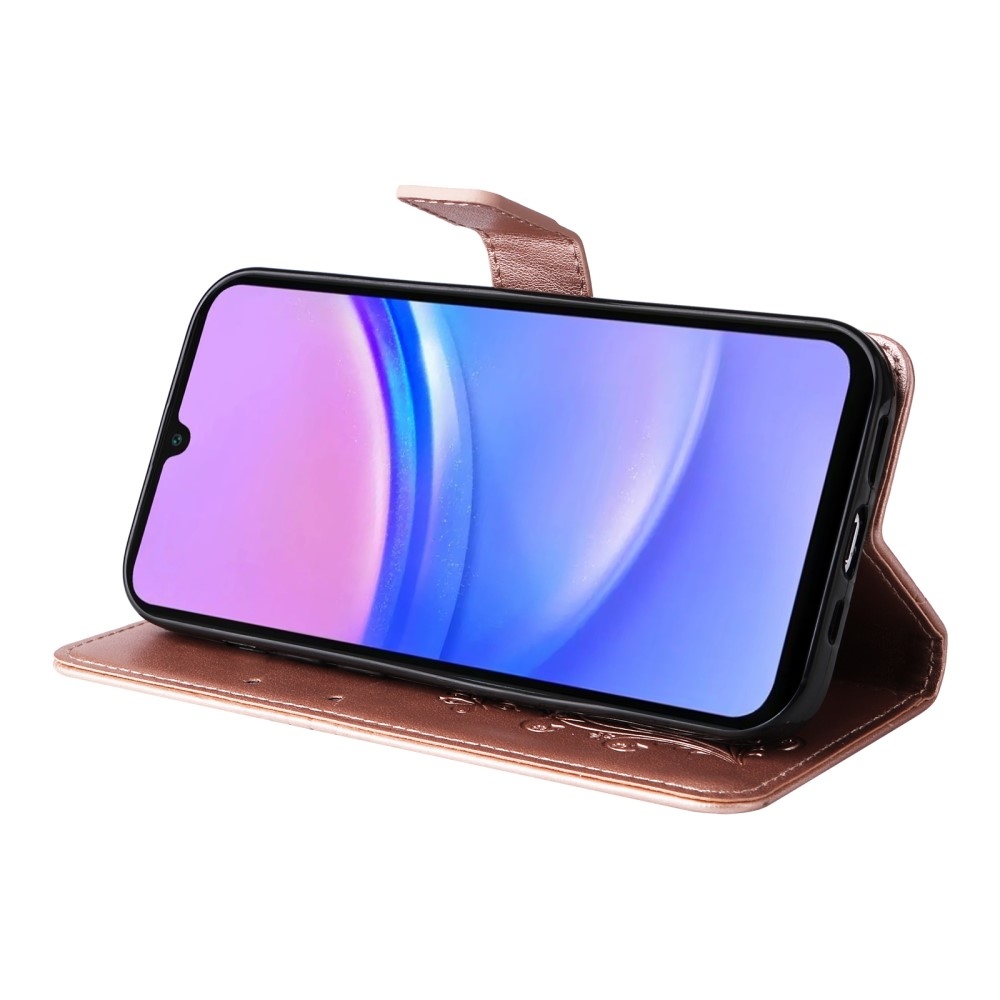 Nagy pillangó könyv tok Samsung Galaxy A16 4G/5G/A26 5G - rózsa arany