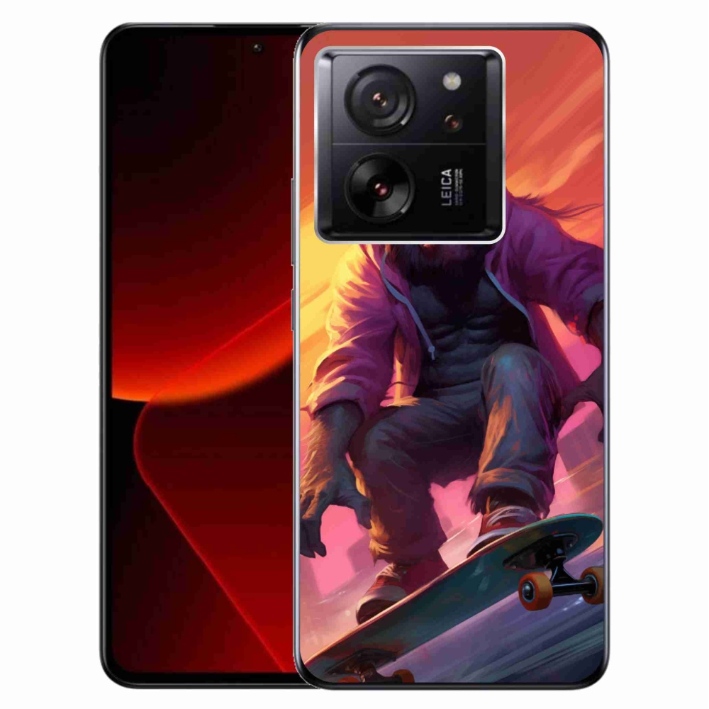 Gél borítás mmCase a Xiaomi 13T/13T Pro számára - gorilla a gördeszkán