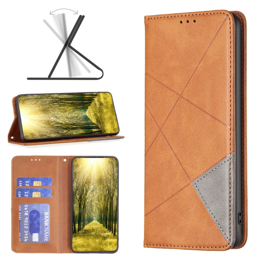 Háromszög alakú könyv tok Xiaomi Redmi Note 13 Pro 4G/Poco M6 Pro - sárga