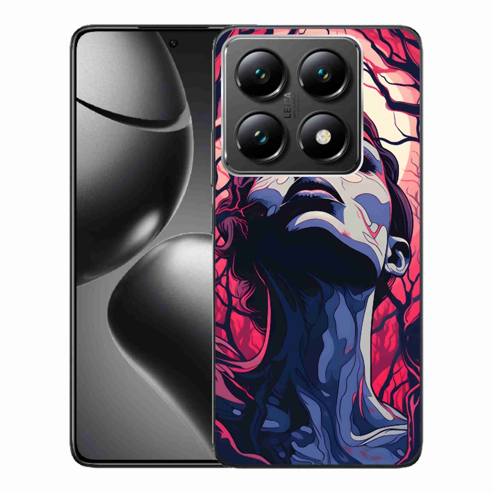 Gél borítás mmCase a Xiaomi 14T Pro számára - absztrakt arc