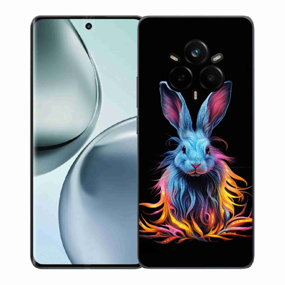 Zselés borítás mmCase a Realme 14 Pro+ 5G számára - absztrakt nyúl
