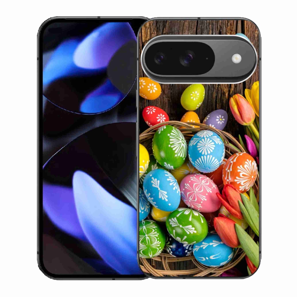 Gél borítás mmCase a Google Pixel 9/9 Pro számára - Húsvéti tojások