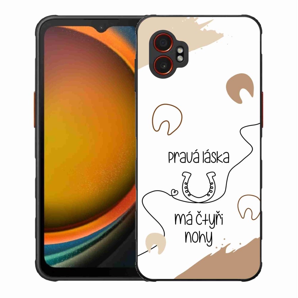 Gél borítás mmCase Samsung Galaxy Xcover 7 Pro készülékhez - ló motívumos fehér háttér
